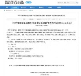 富蘊(yùn)縣蘊(yùn)都卡拉金銅鈷多金屬礦成功出讓 創(chuàng)新疆探礦權(quán)掛牌出讓溢價(jià)新紀(jì)錄